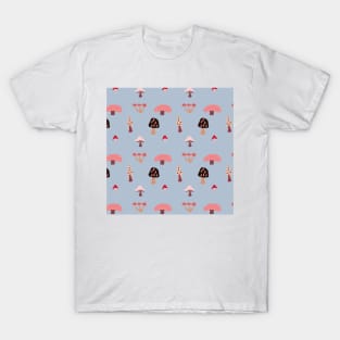 Cottage Mushrooms - sky blue T-Shirt